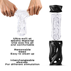 Мастурбатор Dorcel DEEP BLOW BLACK, двойное использование