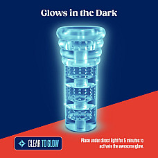 Мастурбатор Blush Rize – Luz Glow in the Dark Masturbator – Clear, всасывание, светится в темноте