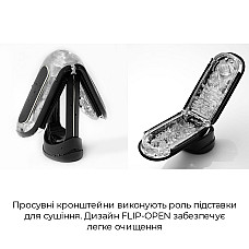 Мастурбатор Tenga Flip Zero Black, изменяемая интенсивность стимуляции, раскладной