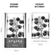 Мастурбатор TENGA Crysta Ball, унікальний рельєф, стимулювальні щільні кульки, прозорий матеріал