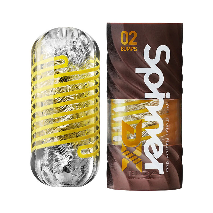 Мастурбатор Tenga Spinner DX 02 Bumps, с упругой стимулирующей спиралью внутри, среднее воздействие