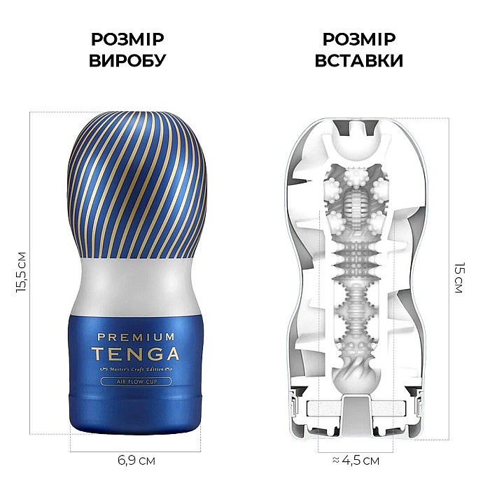 Мастурбатор Tenga Premium Air Flow Cup, 24 воздушные камеры внутри