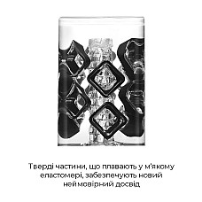 Мастурбатор Tenga Crysta Block, унікальний рельєф, стимулювальні щільні блоки, прозорий матеріал