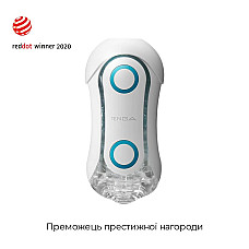 Мастурбатор Tenga Flip Orb — Blue Rush, з можливістю зміни тиску та стимулювальними кульками всереди