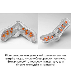 Мастурбатор Tenga Flip Orb — Orange Crash, с изменяемым сжатием, со стимулирующими шариками внутри