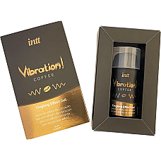 Жидкий вибратор Intt Vibration Coffee (15 мл), густой гель, очень вкусный, действует до 30 минут