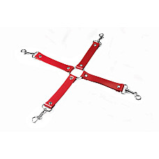 Набір Feral Feelings BDSM Kit 5 Red, наручники, поножі, хрестовина, маска, падл