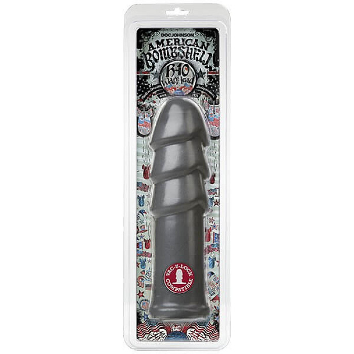 Фаллоимитатор для фистинга Doc Johnson American Bombshell B-10 Warhead Gun Metal, диаметр 6,9см