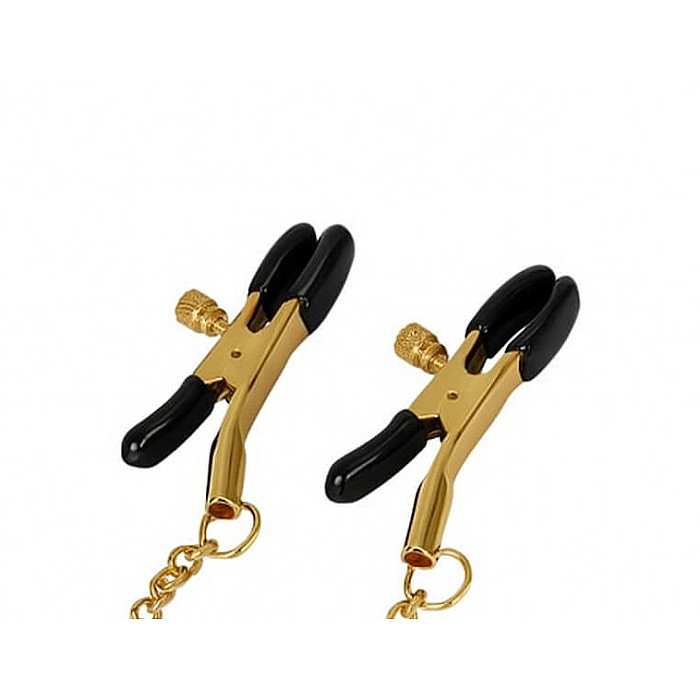 Затискачі для сосків Liebe Seele Solid Heart Nipple Clamps Gold