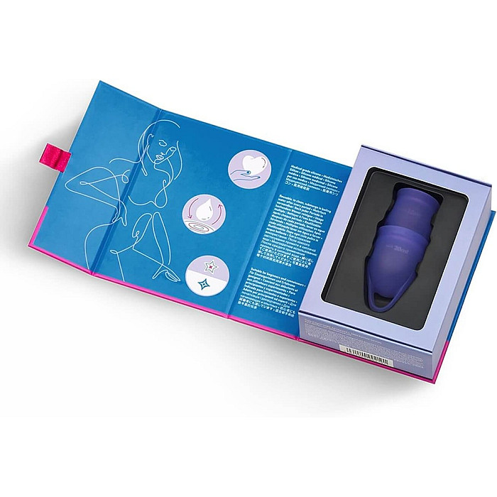 Набір менструальних чаш Satisfyer Feel Confident (lila), 15мл та 20мл, мішечок для зберігання