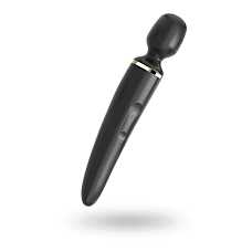 Вибромассажер Satisfyer Wand-er Woman (Black/Gold), водонепроницаемый, мощный, размер XXL