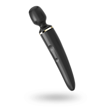 Вибромассажер Satisfyer Wand-er Woman (Black/Gold), водонепроницаемый, мощный, размер XXL