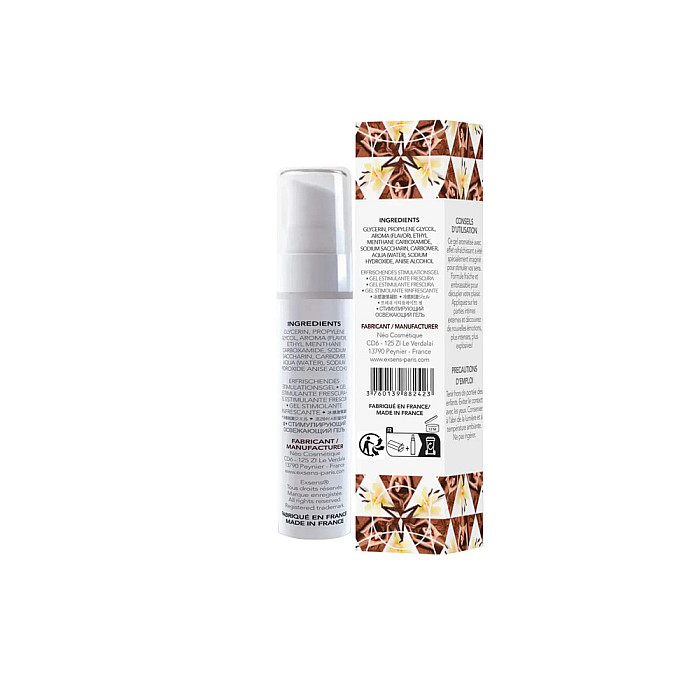 Стимулюючий гель EXSENS Kissable Hot Vanilla Espresso 15мл можна для поцілунків, охолоджуючий
