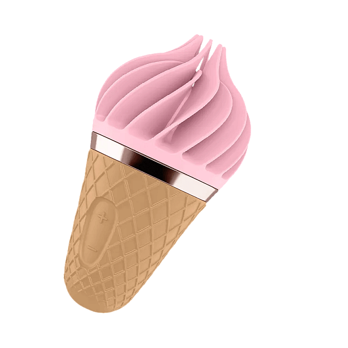 Морозиво-спінатор Satisfyer Lay-On - Sweet Treat Pink/Brown, 10 режимів роботи, водонепроникний