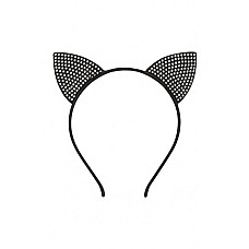 Набор кошечки со стразами Leg Avenue Cat ear headband & choker set, широкий чокер и ушки