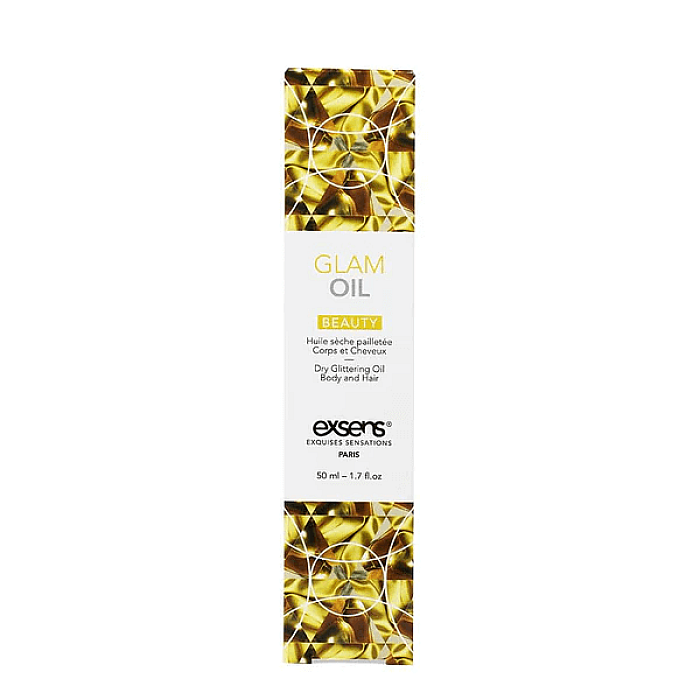 Масло для тела с блеском EXSENS Glam Oil 50мл, с маслом миндаля, без парабенов и феноксиэтанола