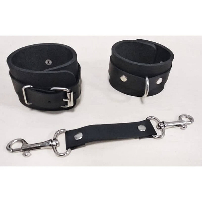 Набор Feral Feelings BDSM Kit 5 Black, наручники, поножи, крестовина, маска, паддл