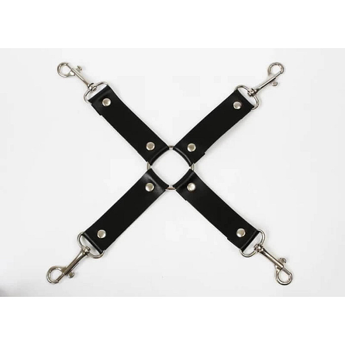 Набор Feral Feelings BDSM Kit 5 Black, наручники, поножи, крестовина, маска, паддл