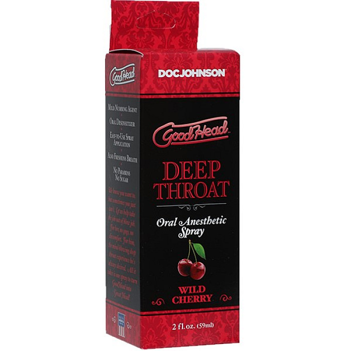 Спрей для мінету Doc Johnson GoodHead DeepThroat Spray - Wild Cherry 59 мл для глибокого мінету