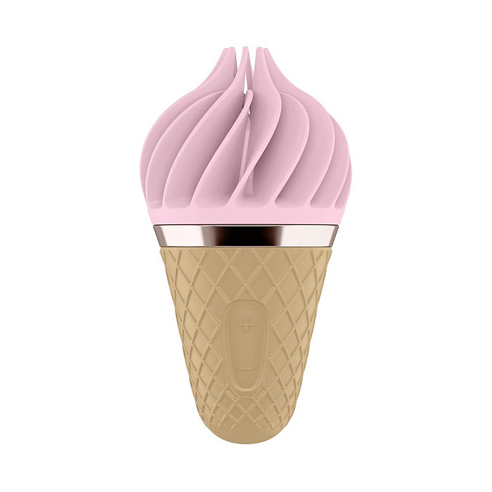 Мороженка спінатор Satisfyer Lay-On - Sweet Treat White/Gold, 10 режимів роботи, водонепроникна