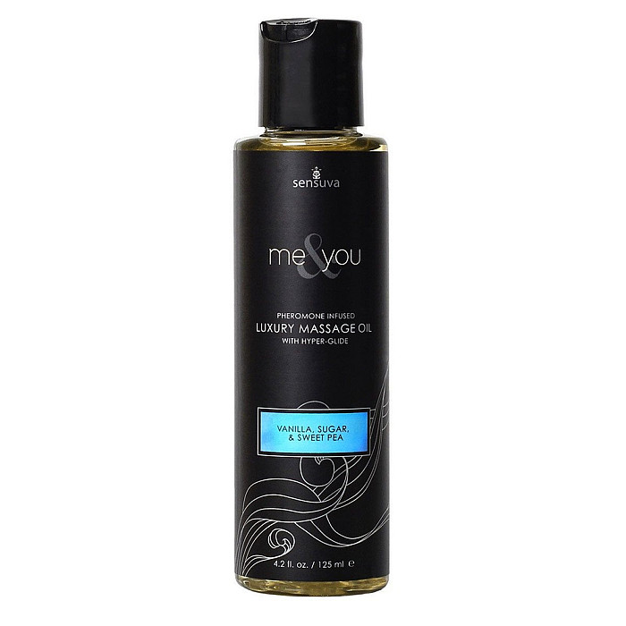 Массажное масло Sensuva Me&You Pomegranate, Fig, Coconut & Plumeria (125 мл) с феромонами