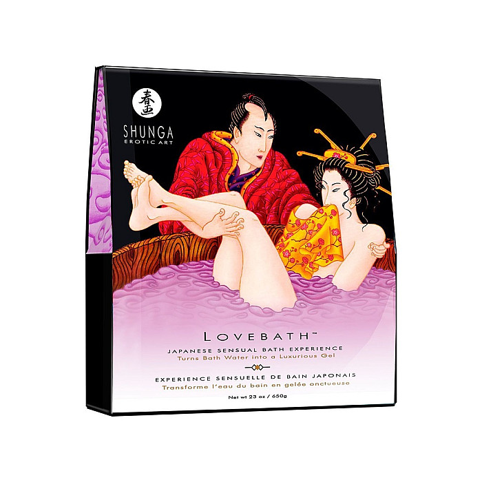 Гель для ванни Shunga LOVEBATH – Dragon Fruit 650 г, робить воду ароматним желе зі SPA-ефектом
