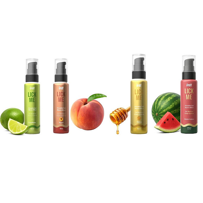 Гель для оральних пестощів з зігрівальним ефектом INTT Lick Me Kissable Gel Peach 50 мл