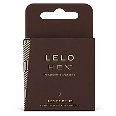 Презервативи LELO HEX Condoms Respect XL 12 Pack, тонкі та суперміцні, збільшений розмір