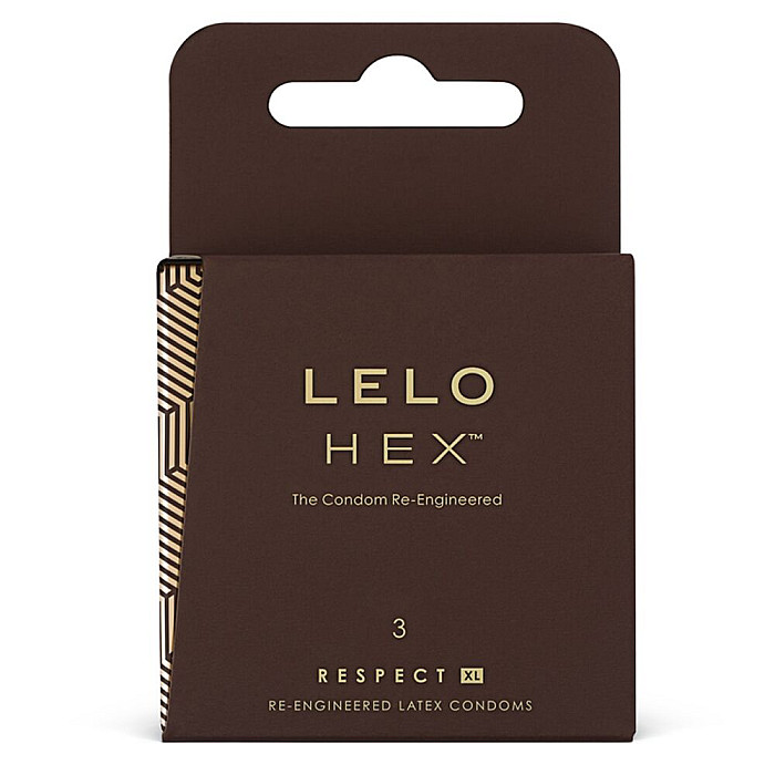 Презервативи LELO HEX Condoms Respect XL 12 Pack, тонкі та суперміцні, збільшений розмір