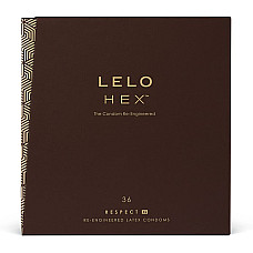 Презервативи LELO HEX Condoms Respect XL 12 Pack, тонкі та суперміцні, збільшений розмір