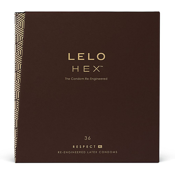 Презервативи LELO HEX Condoms Respect XL 12 Pack, тонкі та суперміцні, збільшений розмір
