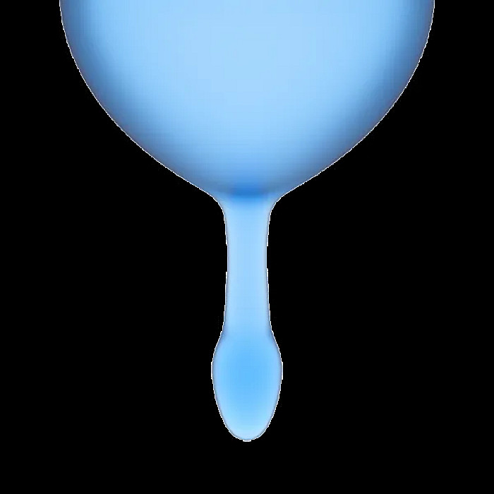 Набір менструальних чаш Satisfyer Feel Good (dark blue), 15мл та 20мл, мішечок для зберігання