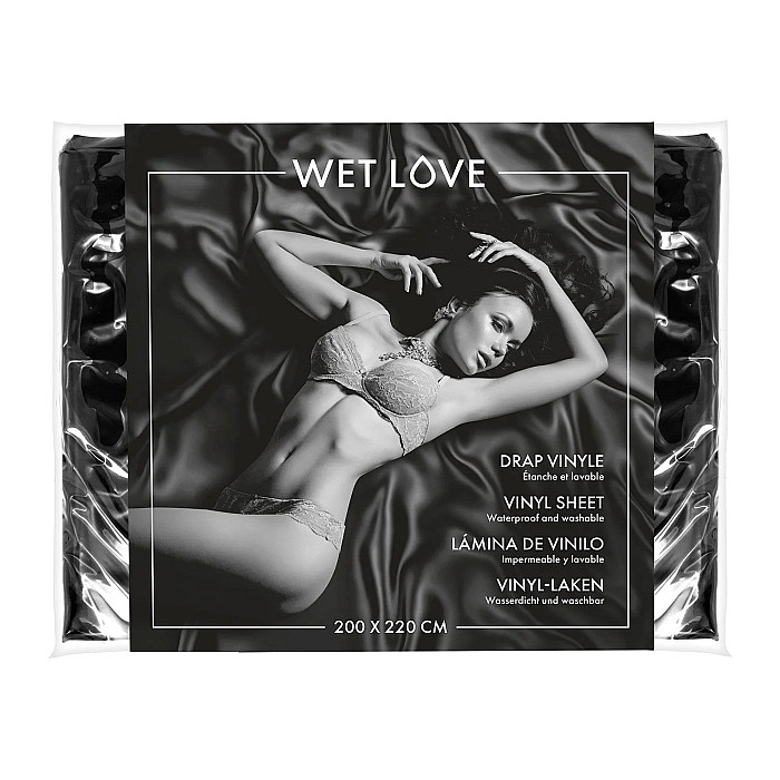 Простыня из винила Fetish Tentation Black 220x200, черная