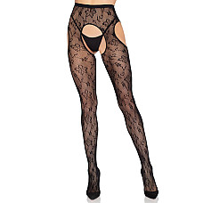 Колготки Leg Avenue Bloom Net Suspender Tights One Size Black