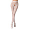 Эротические колготки-бодистокинг Passion S010 white, с доступом, геометрический рисунок