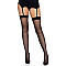 Чулки-сетка со швом сзади Leg Avenue Butterfly back seam thigh highs One size Black