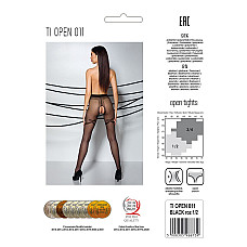 Колготки с открытым доступом, с контрастными шортиками Passion TIOPEN 011 5 (20 den), black