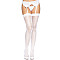 Чулки-сетка со швом сзади Leg Avenue Butterfly back seam thigh highs One size White