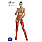 Эротические колготки-бодистокинг Passion ECO S001 red, с доступом, декор бабочки, подвязки