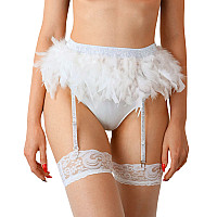 Пояс для панчох Art of Sex - Sweet Angel, розмір XS-2XL, колір білий