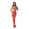 Эротические колготки-бодистокинг с ажурным поясом Passion S027 One Size, red, открытый доступ