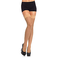 Панчохи-сітка Leg Avenue Nylon Fishnet Thigh Highs One size, Nude, дрібна сітка