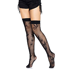 Панчохи Leg Avenue 420 Net thigh highs Black