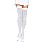 Плотные непрозрачные чулки Leg Avenue Nylon Thigh Highs White, plus size
