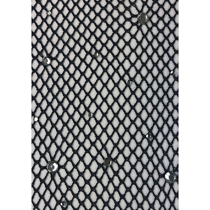 Колготки Leg Avenue Rhinestone micro net tights One size Black, мелкая сетка, стразы