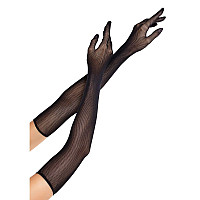Мітенки Leg Avenue Opera Length Fishnet Gloves Black One Size