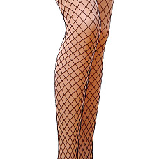Колготки в сеточку без выделенных трусиков Passion TI019 типа Кабаретка 1/2 (fishnet), nero