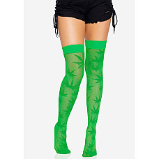 Панчохи Leg Avenue 420 Net thigh highs Green