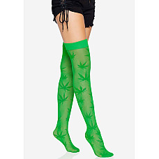 Панчохи Leg Avenue 420 Net thigh highs Green