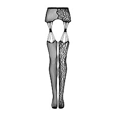 Эротические колготки-бодистокинг Obsessive Garter stockings S821 S/M/L